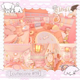 Molang Cloud Piano Kawaii Cutecore Adopt Me Home House Build
