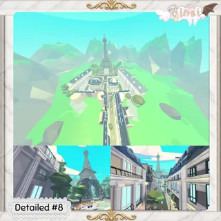 Paris Eiffel Tower City Detailed Adopt Me Home House Build