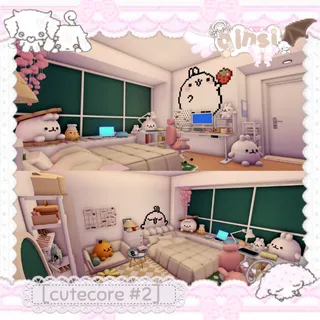 adopt me cutecore molang apartment bedroom house
