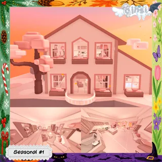 Pink Cherry Blossom Home Seasonal Adopt Me Home House Build