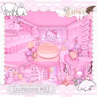 Hello Kitty Pusheen Kawaii Cutecore Adopt Me Home House Build