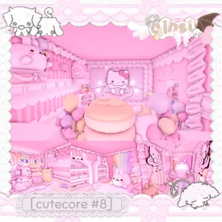 adopt me cutecore hello kitty x molang house