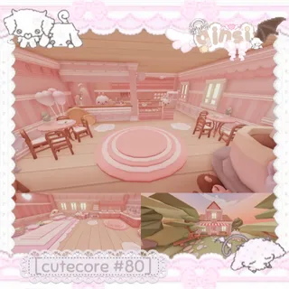 adopt me simple cutecore molang bakery x cafe shop house