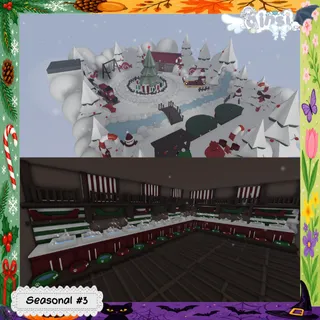 Snowy Christmas Island Seasonal Adopt Me Home House Build Pet Grind House