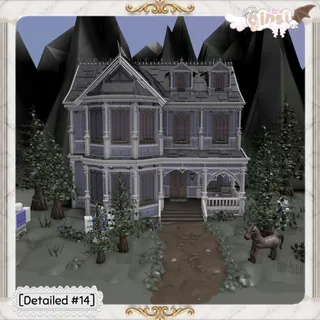 Periwinkle Lavender Exterior Victorian Mansion Detailed Adopt Me Home House Build