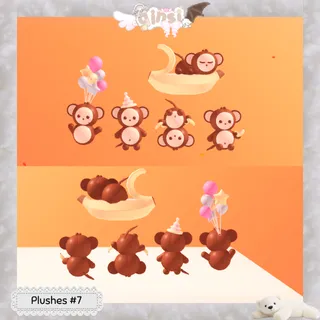 Monkey Pose Adopt Me Plushes Pack