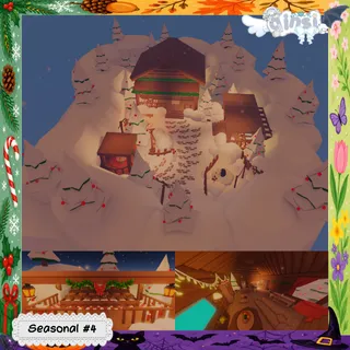 Winter Log Cabin Village Seasonal Adopt Me Home House Build Pet Grind House