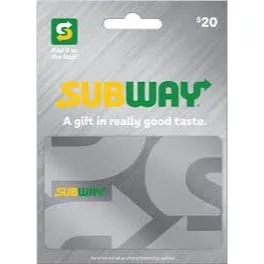 $80.00 USD  SUBWAY GIFT CARD --- AUTO DELIVERY ( CODE SAFETY Can keep use for in later )