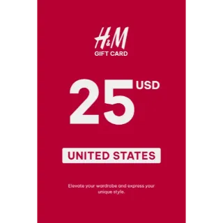 $ 25.00 USD H & M US -- AUTODELIVERY