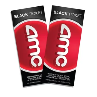AMC Theatres® Black Ticket x 2 (  TOTAL  2 Ticket ) --- AUTO DELIVERY