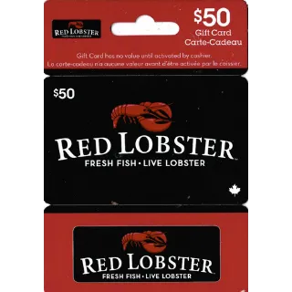 $50  USD Red lobster e-gift card  ( Delivery in 5~ 12 hour )