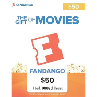 $50.00 USD Fandango ---AUTO DELIVERY ( Can use for AMC ,Regal, CineMark , Marcus Theaters, ... )