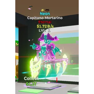 Fortnite Steal The Brainrot Neon Capitano Mortarino 