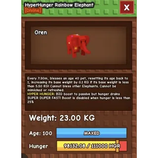 rainbow elephant 23kg