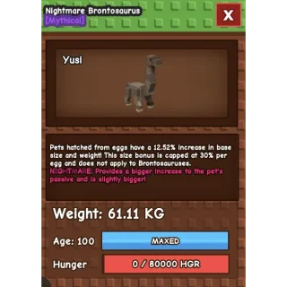 nightmare bronto 60kg+