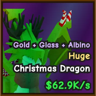CATACH AND TAME - GLASS GOLD ALBINO - CHRISTMAS DRAGON