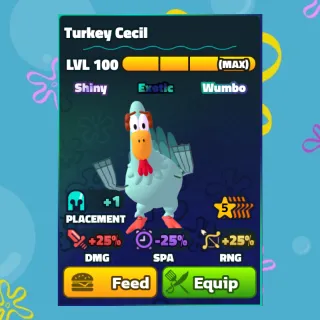 SPONGEBOB TOWER DEFENSE - TURKEY CECIL - 5 STARS