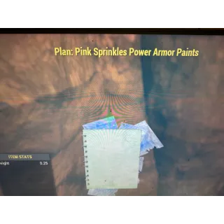 Pink sprinkles power armor paint