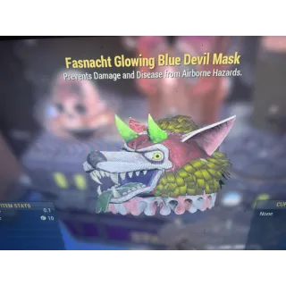 Glowing blue devil