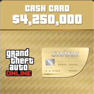 GTA Online (GTA 5): Whale Shark Cash Card 4,250,000$ KEY GLOBAL