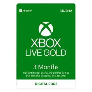 Xbox Game Pass Core 3 month (s) subscription  EUROPE