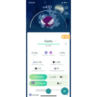 Shiny Gastly 2020 CD - Pokemon GO