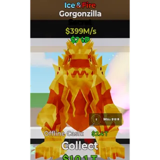 Fortnite Steal The Brainrot Ice & Fire Gorgonzilla 399M/s