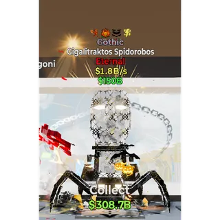 Fortnite Steal The Brainrot Gothic Gigalitraktos Spidorobos 4 traits 1.8B/s