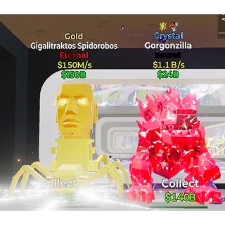 Fortnite Steal The Brainrot Gold Gigalitraktos Spidorobos + Crystal Gorgonzilla 1.1B/s