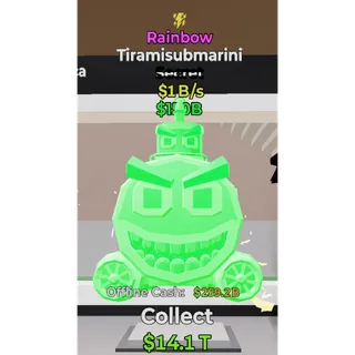Fortnite Steal The Brainrot Rainbow Tiramisubmarini 1 trait 1B/s