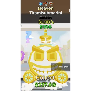 Fortnite Steal The Brainrot Heaven Tiramisubmarini 3 traits 1.9B/s