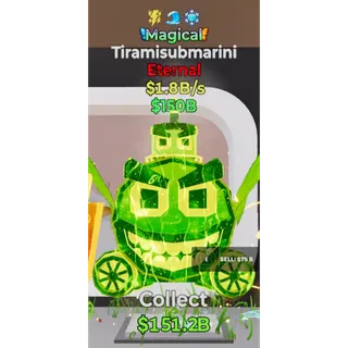 Fortnite Steal The Brainrot Magical Tiramisubmarini 3 traits 1.8B/s