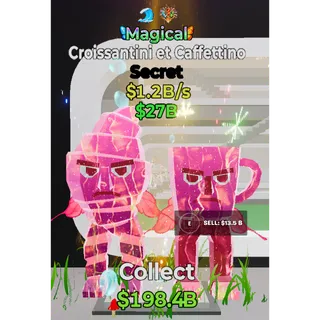 Fortnite Steal The Brainrot Magical Croissantini et Caffettino 2 traits 1.2B/s
