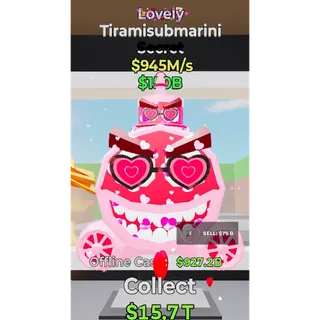 Fortnite Steal The Brainrot Lovely Tiramisubmarini 