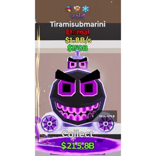 Fortnite Steal The Brainrot Void Tiramisubmarini 3 traits 1.8B/s