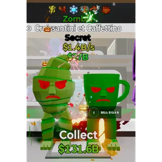 Fortnite Steal The Brainrot Zombie Croissantini et Caffettino 6 traits 1.4B/s