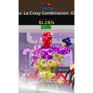Fortnite Steal The Brainrot Crystal La Crazy Combinacion 2 traits 1.2B/s