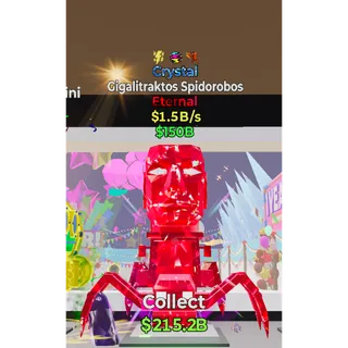 Fortnite Steal The Brainrot Crystal Gigalitraktos Spidorobos 3 traits 1.5B/s