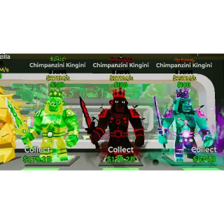 Fortnite Steal The Brainrot 3x Chimpanzini Kingini Bundle