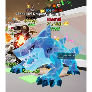 Fortnite Steal The Brainrot Ice & Fire Tralaledon 3 traits 1.4B/s