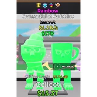Fortnite Steal The Brainrot Rainbow Croissantini et Caffettino 4 traits 1.2B/s