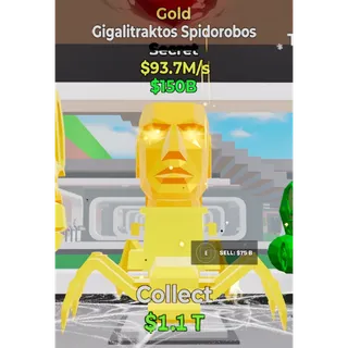 Fortnite Steal The Brainrot Gold Gigalitraktos Spidorobos