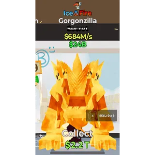 Fortnite Steal The Brainrot Ice & Fire Gorgonzilla traited