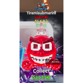 Fortnite Steal The Brainrot Crystal Tiramisubmarini 2 traits 1.6B/s 