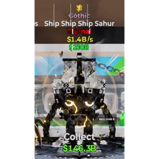 Fortnite Steal The Brainrot Gothic Ship Ship Ship Sahur 1 trait