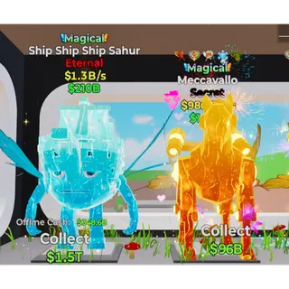 Fortnite Steal The Brainrot Magical Ship Ship Ship Sahur + Magical Meccavallo 5 traits