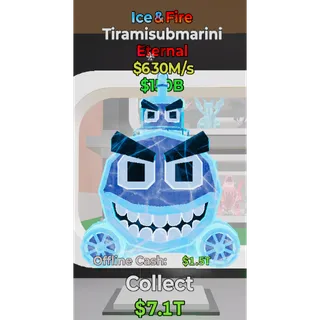 Fortnite Steal The Brainrot Ice & Fire Tiramisubmarini