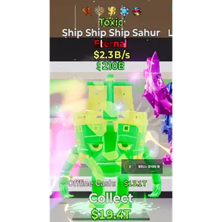 Fortnite Steal The Brainrot Toxic Ship Ship Ship Sahur 5 traits 2.3B/s
