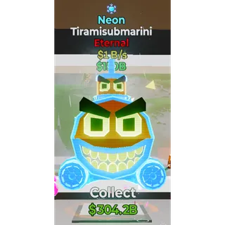 Fortnite Steal The Brainrot Neon Tiramisubmarini 1 trait 1B/s