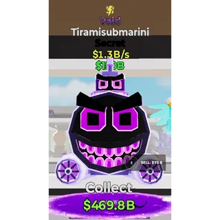 Fortnite Steal The Brainrot Void Tiramisubmarini traited 1.3B/s 